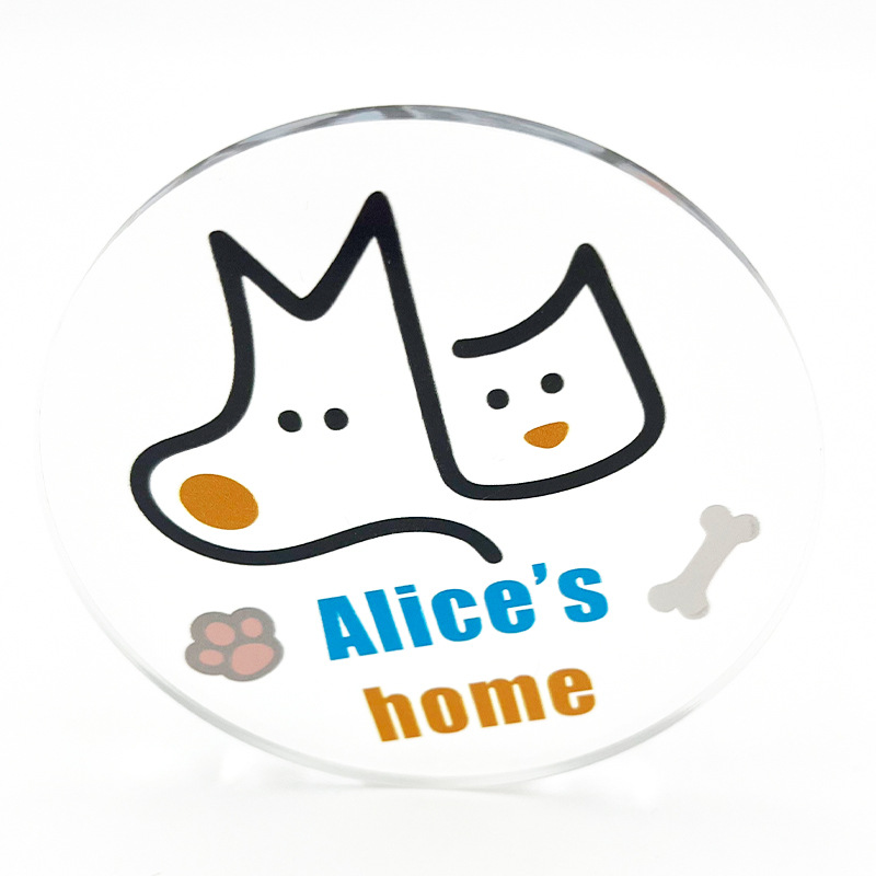 跨境亚马逊艺术桌面摆件 透明亚克力立牌纪念礼品颜色名字diy