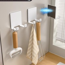 磁吸挂钩冰箱侧面吸铁磁力粘钩免打孔无痕挂锅铲架入户门后磁双钩