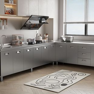 304 Overall Stainless Steel Kitchen Cabinet Simple Stove Integrated Rural Storage Storage Small Household Bowl