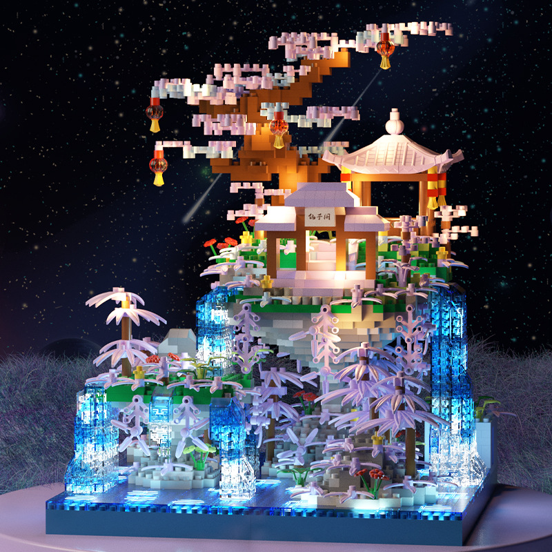 JIHUI JIHUI YIGAO M2073 FAIRY PAVILION QIONGLOU WONDERLAND 대형 빌딩 블록 조립 장난감 어린이 생일 선물
