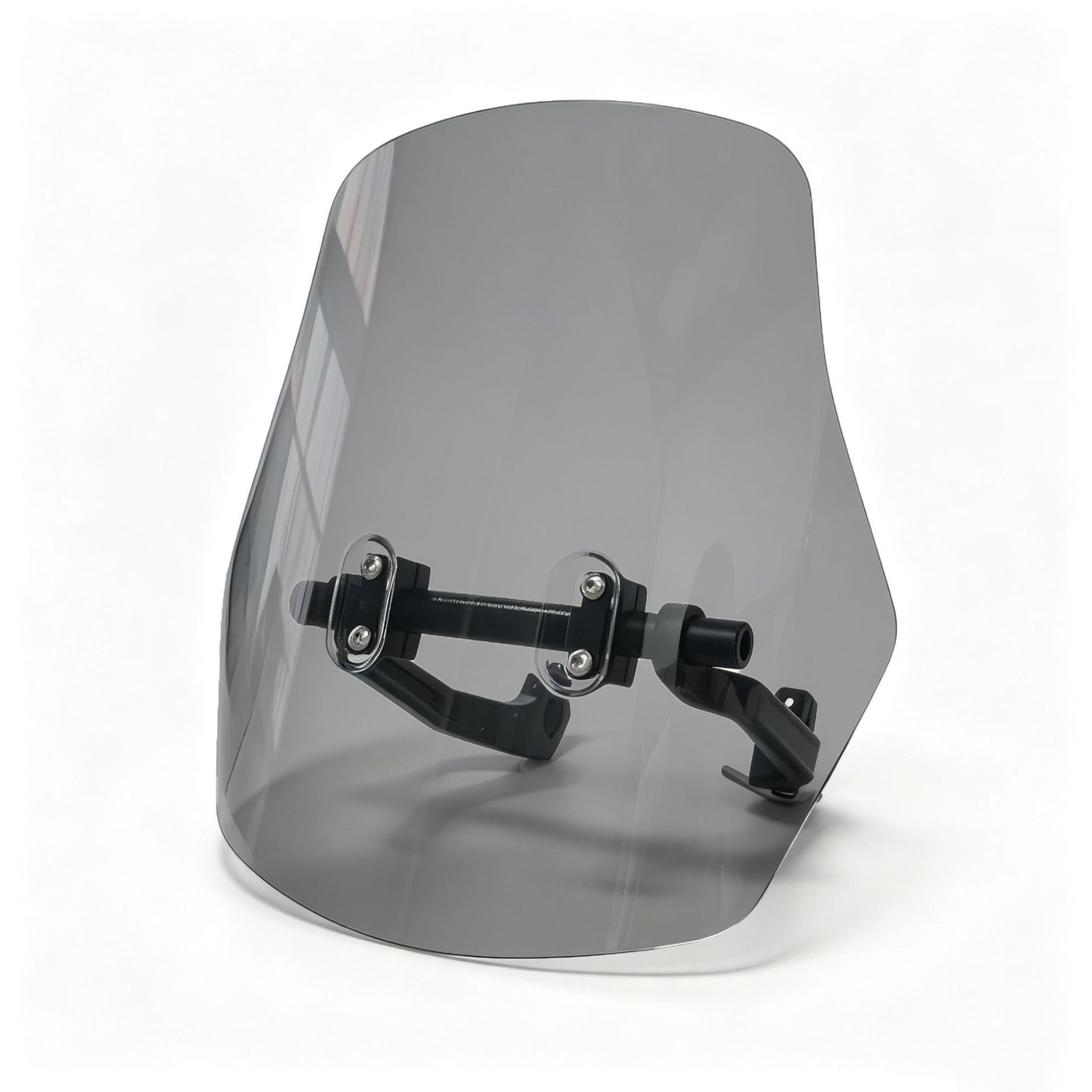 Motorcycle heightened windshield with high light transmittance aluminum alloy bracket, non-destructive installation, scooter windproof modified windscreen