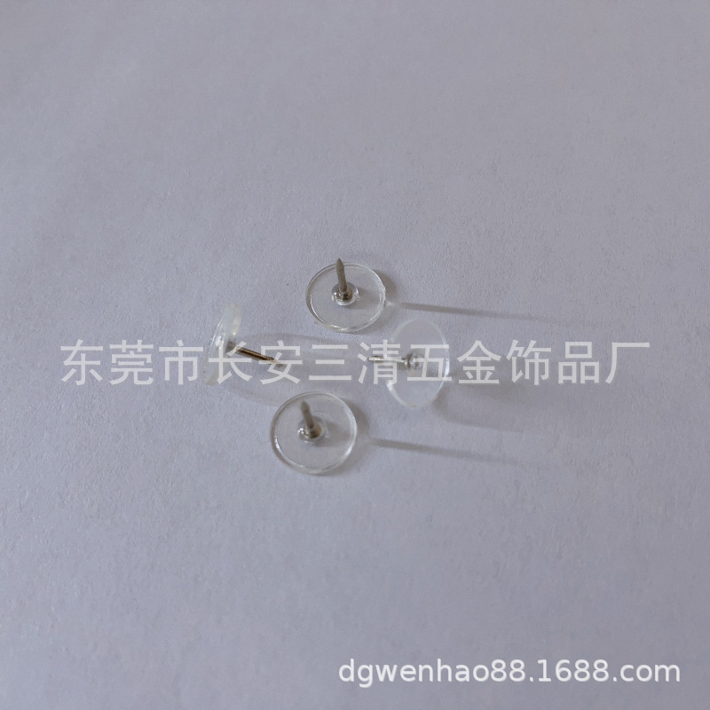 Suministro transfronterizo de cierres de mariposa de plástico, cierres de mariposa amarillos, espigas, accesorios de agujas, joyería de sombreros de mariposa de plástico transparente y ecológico.