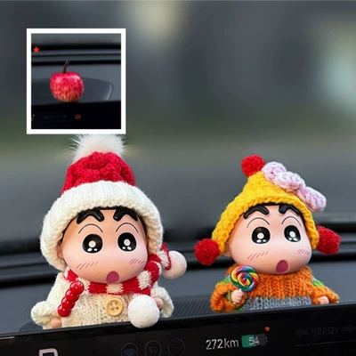 Cute Little Ornaments for the – Car ornaments - new-year-candied-haws-crayon-shin-chan-rainbow-lollipop-crayon-shin-chan-1-apple