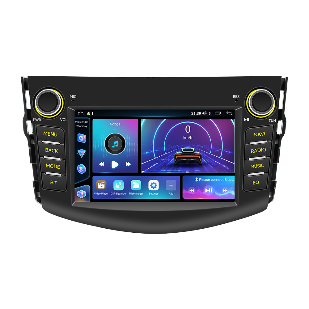 Adecuado para los modelos 06-12 Toyota RAV4 coche Android GPS navegación carplay inteligente Bluetooth control central máquina de coche