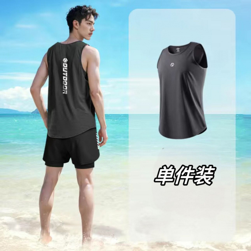 Conjunto de Traje de Baño para Hombre de Poliéster, para Natación y Aguas Termales image 15