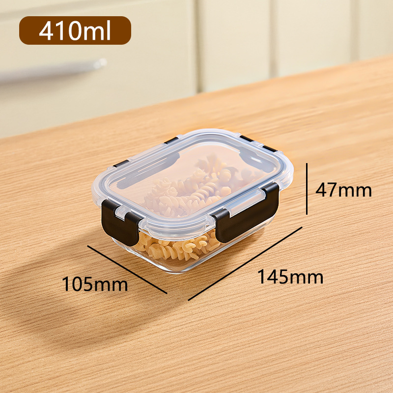 Caja de almuerzo de vidrio al por mayor puede calentarse por microondas, caja de almuerzo de oficina, caja de preservación sellada de gran capacidad