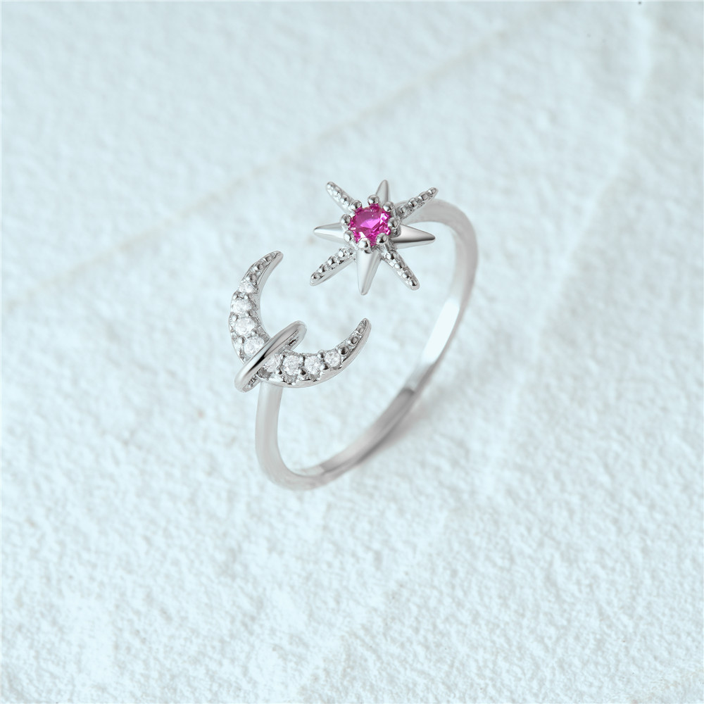 4g Weight Zircon Inlay Material Open Rings Classification Adjustable Ring Size 1 Piece Quantity Daily Occasion 925 Sterling Silver Material Heart Shape, Flower, Bow Knot Pattern Women's Gender Plating, Flowers Design Sweet, Shiny Style 925 Sterling Silver Zircon Heart Shape Flower Bow Knot Open Rings 39
