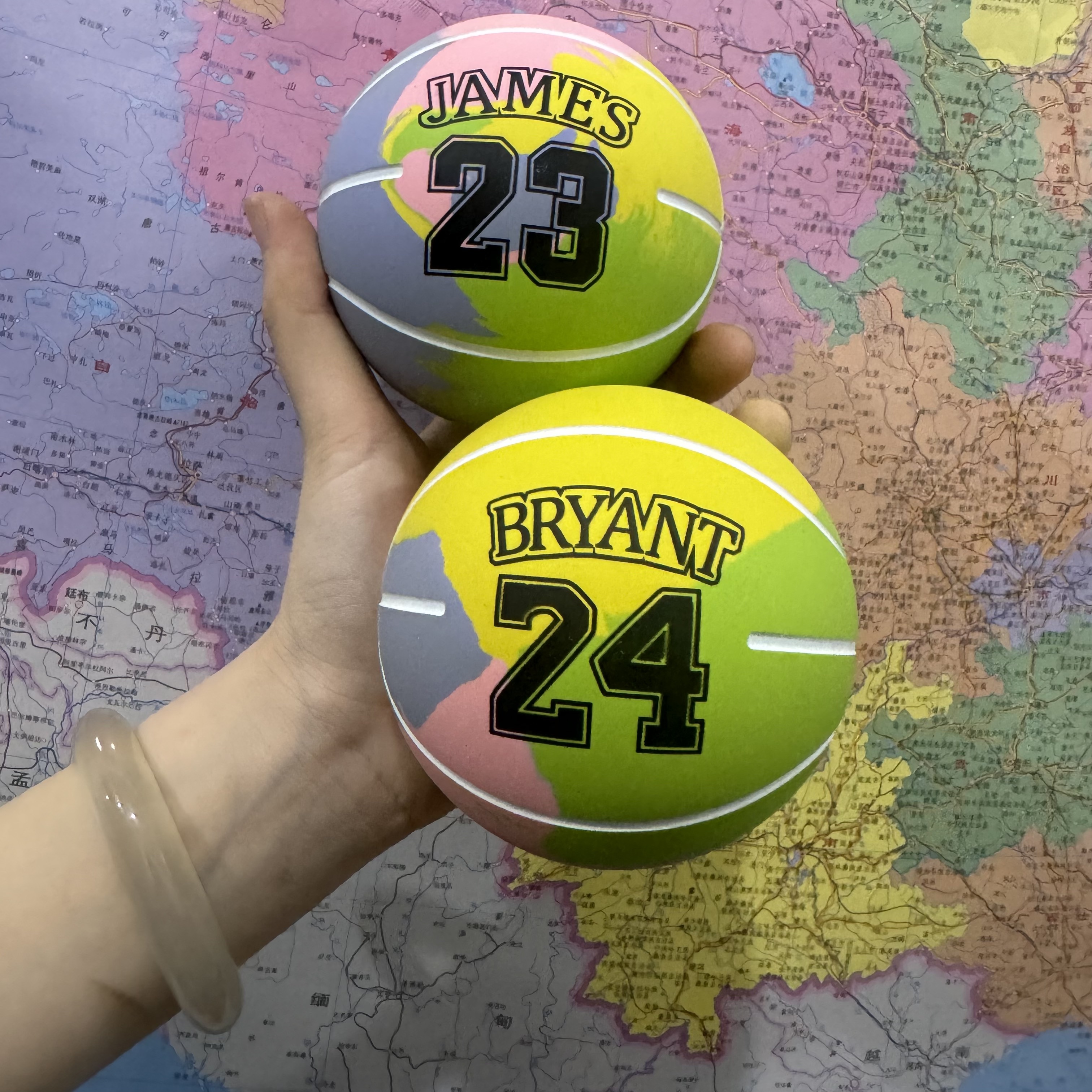 9cm弹力迷你小蓝球橡胶空心球弹跳球儿童免充气解压玩具球