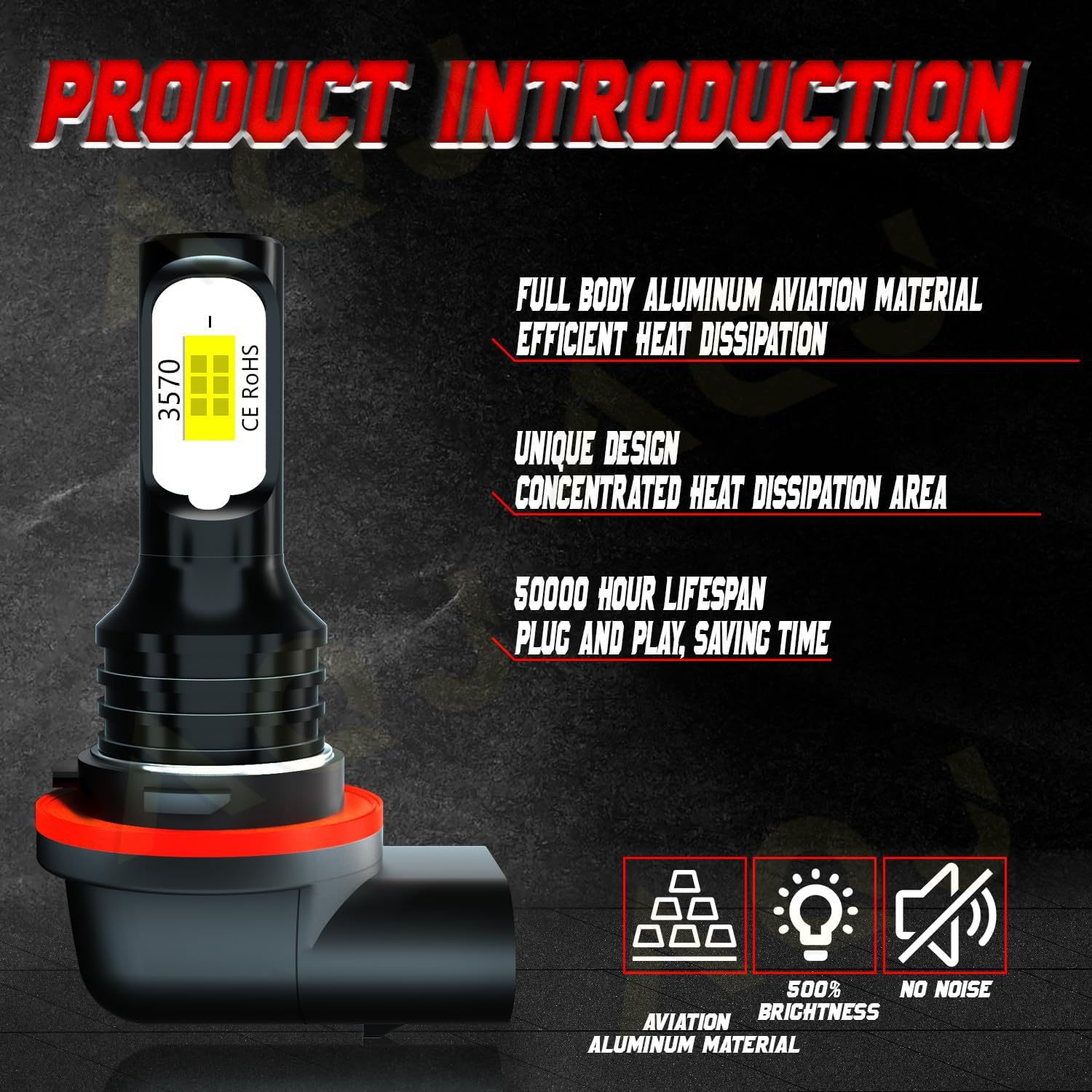 34901 HR3 A21 lámpara de niebla LED del automóvil, lámpara de niebla HS5X, lámpara de niebla del automóvil, luz blanca