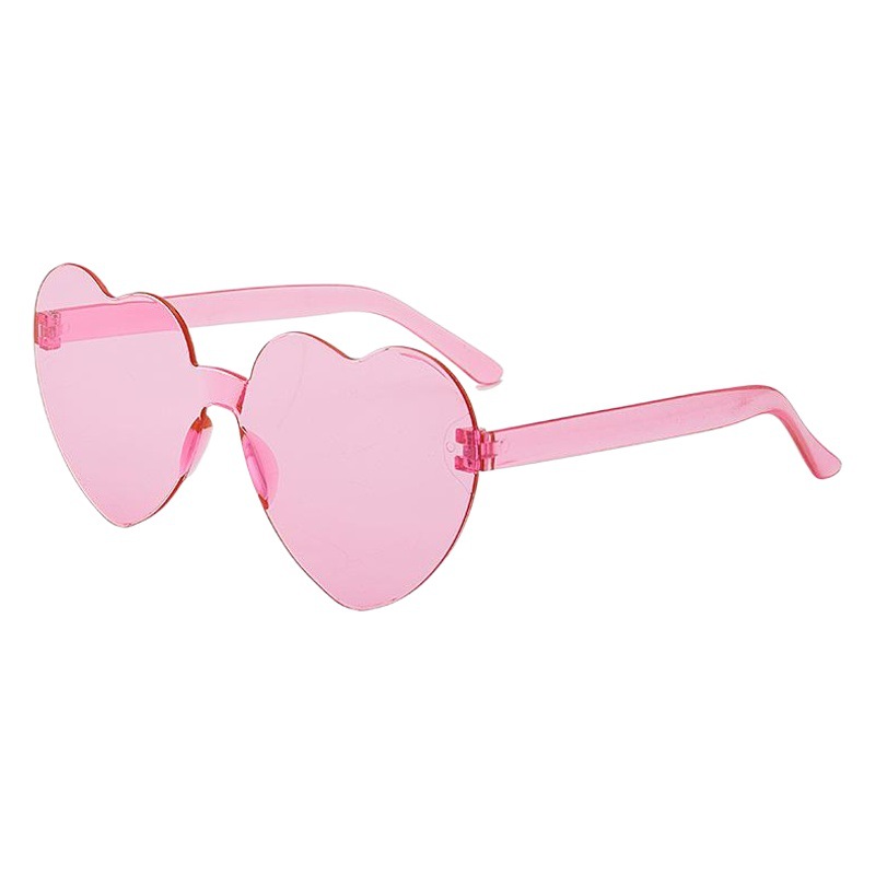 2817 Fashion Heart Sunglasses Love Sunglasses European and American Trend Frameless One-piece Sunglasses