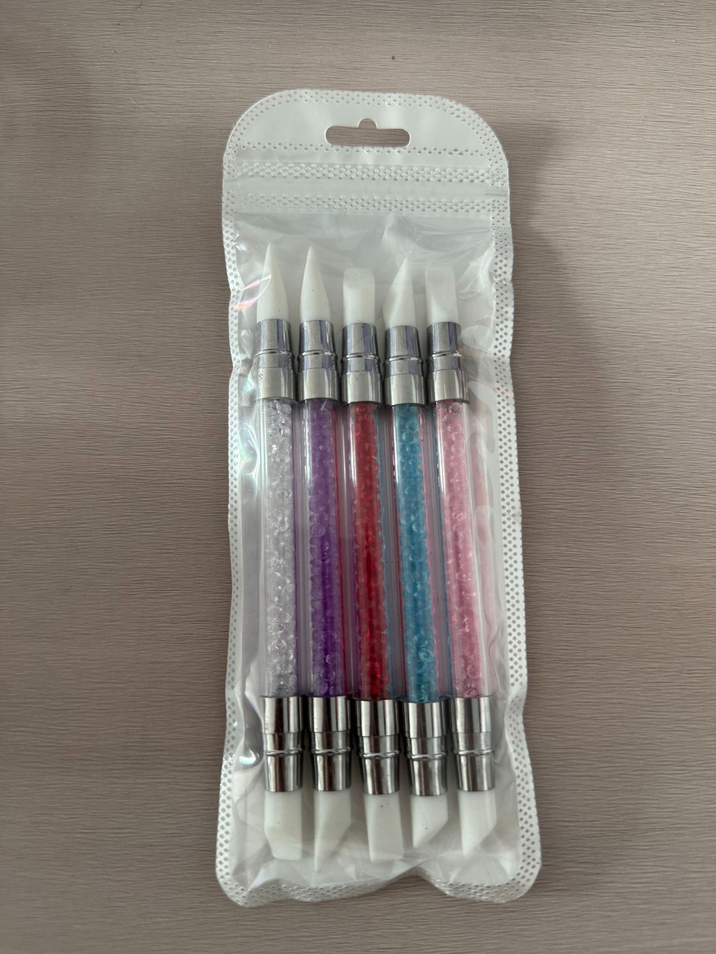 Pincel de Silicona para Uñas de Acrílico de Doble Cabeza Multifuncional para Manicura