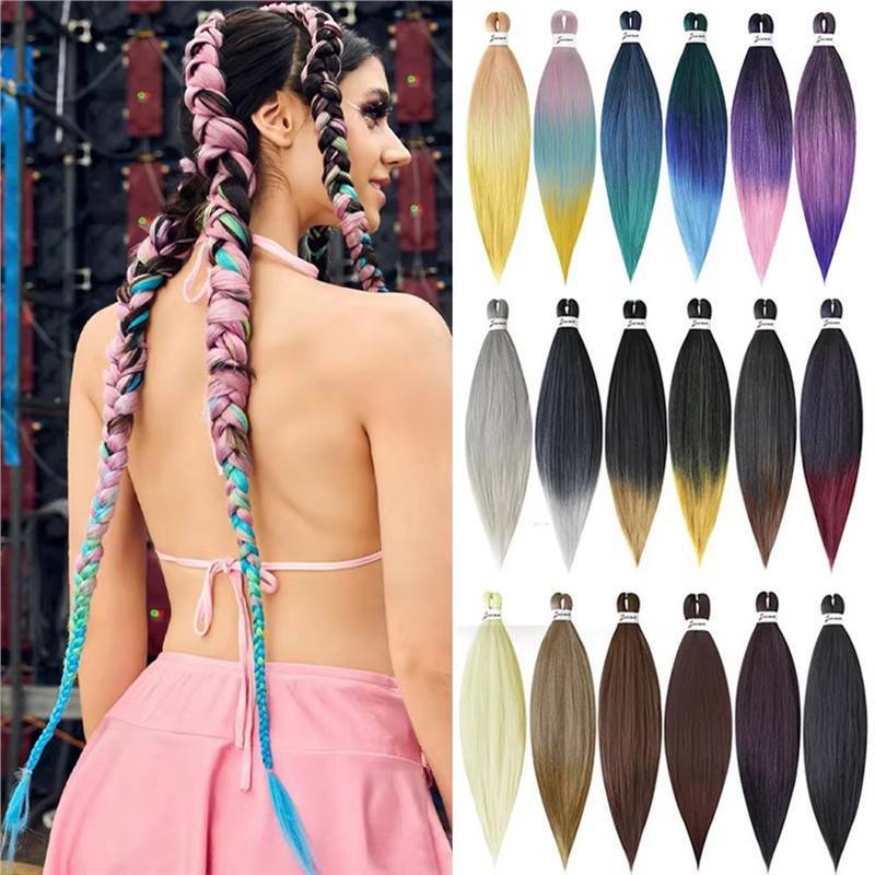 Foreign trade Africa dirty braid hair extension color EZ big braid hair Yaki chemical fiber long straight wig braid hair