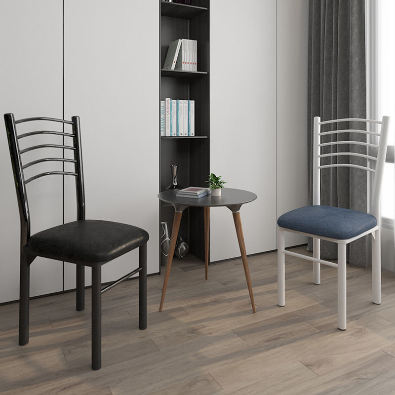 Silla de comedor sencilla, minimalista y económica, silla de comedor para el hogar con respaldo, silla de maquillaje, silla de escritorio, silla de hierro forjado al por mayor.
