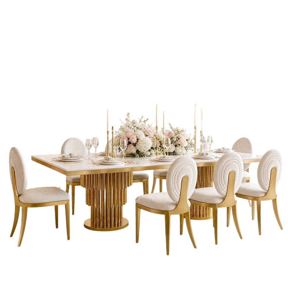 Mesa de Comedor para Banquetes de Hotel de Acero Inoxidable, Desmontable, para Locales Comerciales