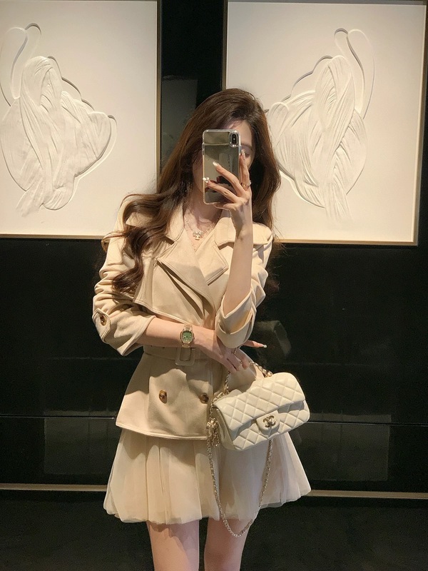 JustQin千金姐感2025新款秋装高级感气质绑带麂皮绒外短套女|undefined