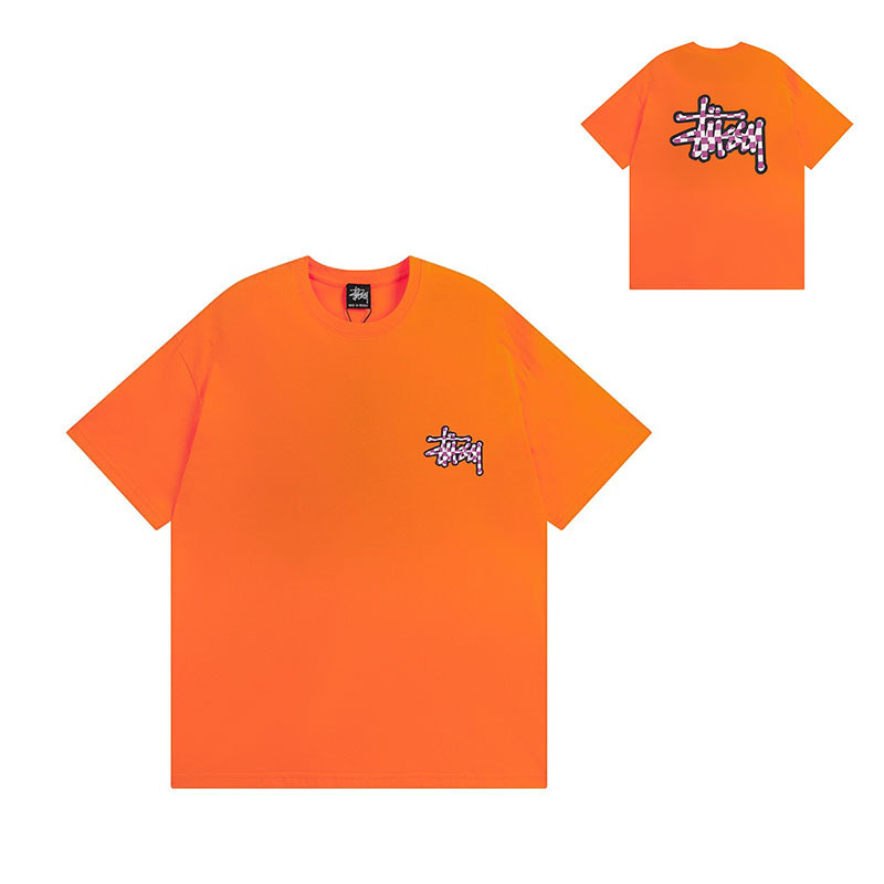 国境を越えた卸売りstyスチュアート黒8クラシック24ss半袖純綿夏ゆるいtシャツ男女同金|undefined