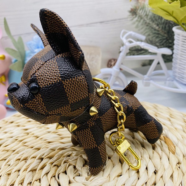 Bolsos de burro al por mayor cachorro red de cuero viejas flores dibujos animados pequeños par adornos de llaves de automóviles lindos
