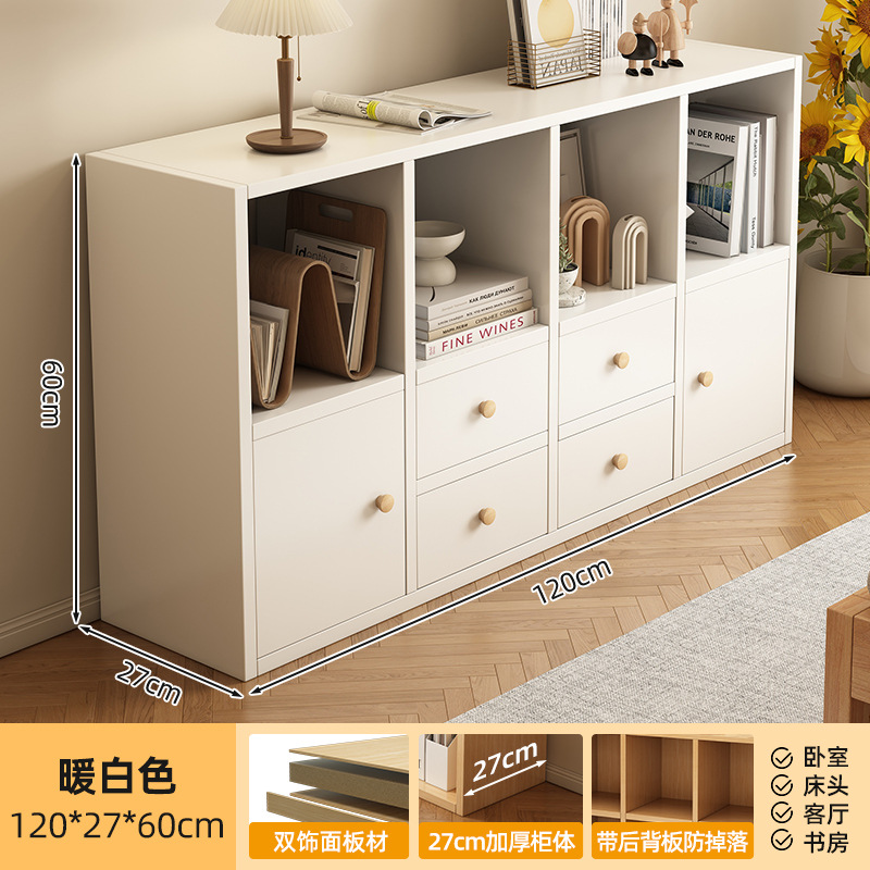 [방진 캐비닛 도어 스타일] 120*27*60cm 따뜻한 흰색