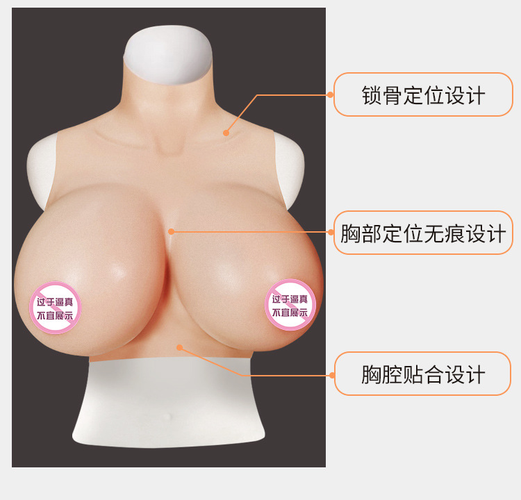 Silicone Prosthetic Breast Forms, Thin Gel-Filled F-Cup Style, One Size — detail image 21
