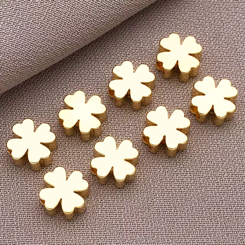18K ゴールデン光沢のある五芒星ムーンラブビーズ DIY ジュエリーアクセサリーピアスビーズネックレスブレスレットスペーサー|undefined