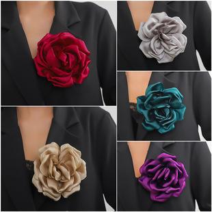 15cm epaulettes pins rose brooch advanced sense of blooming corsage clothing all-match accessories handmade flowers