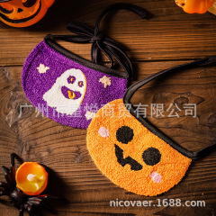 ハロウィーンのアクセサリー猫犬の祝日の幽霊の日の服装は幽霊のカボチャのクモのタオルを飾ってかわいいマフラーを刺繍します。