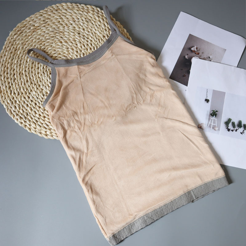 秋冬保暖背心吊带内衣学生加绒加厚修身打底无袖马甲上