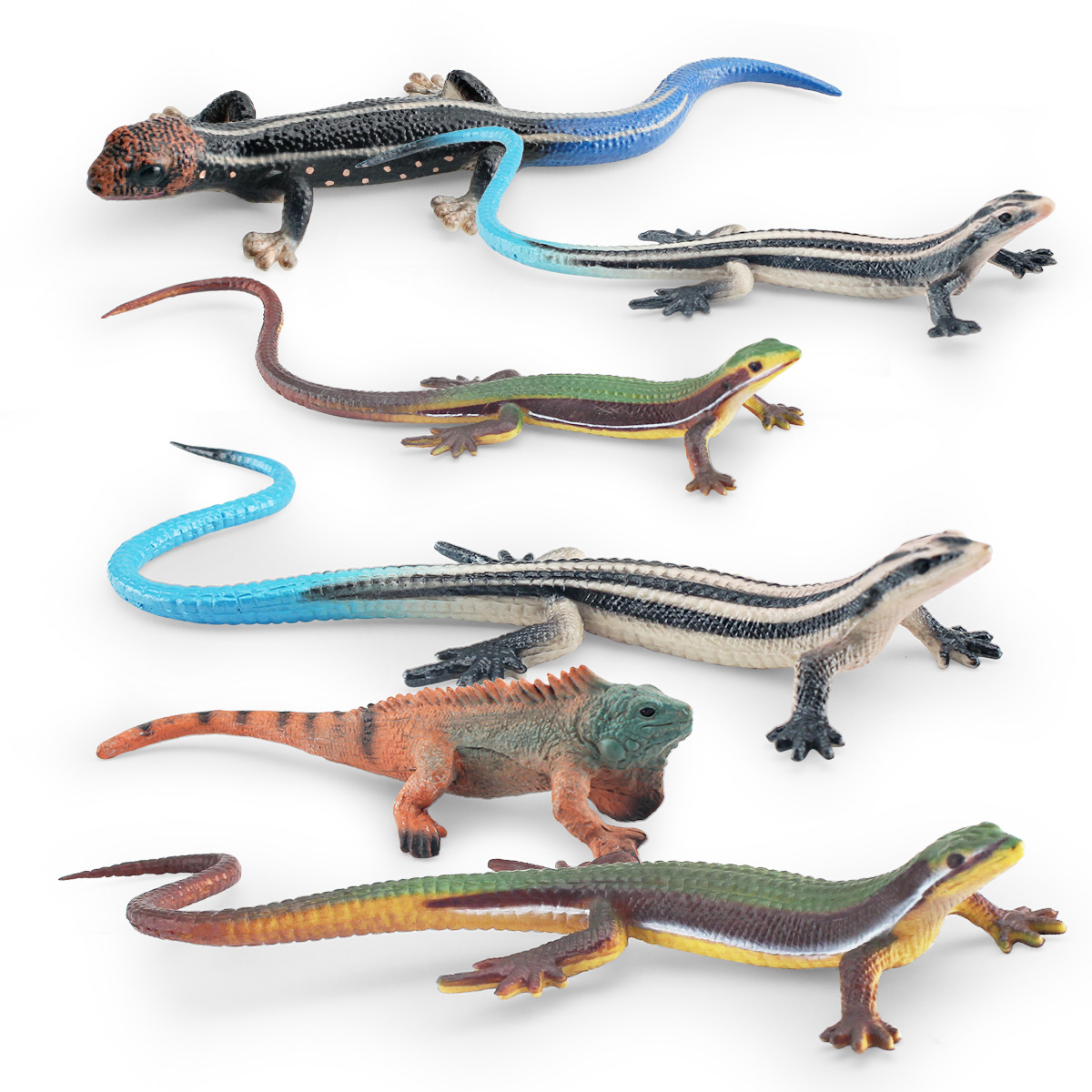 Simulación transfronteriza reptil anfibio camaleón lagartos bipedos serpiente lagartos de hierba modelo de decoración de hechizo de decoración estática