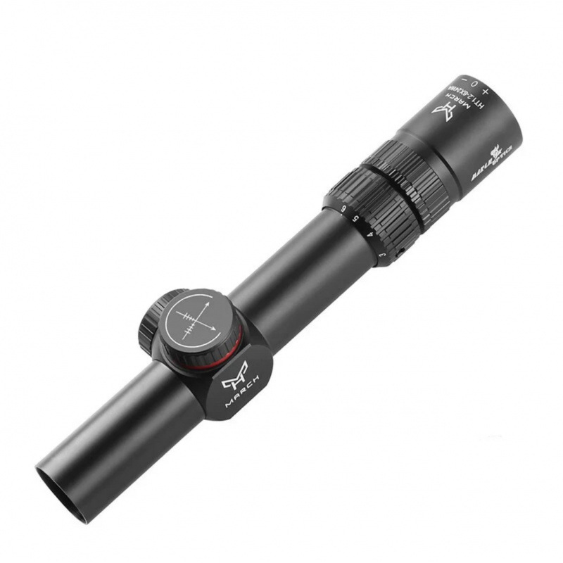 Visión nocturna de pared delgada gran ángulo de visión rápida de alta definición telescopio cruzado 1.2-6x espejo modelo de juguete de lanza