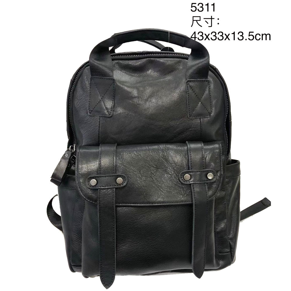 Fashion Real Backpack Soft Cowhide Backpack Unisex New Large Capacity Genuine Leather Tablet Backpack