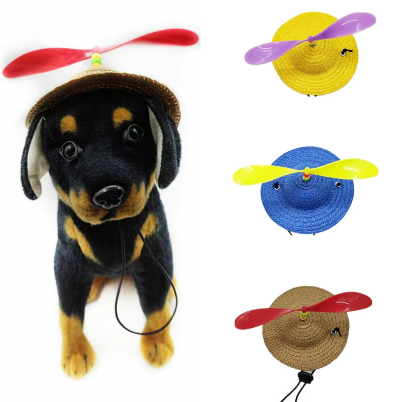 Желание домашнее животное бамбуковая Стрекоза шляпа летняя собака Солнцезащитная соломенная шляпа милый питомец кошка принцесса декоративный реквизит маленькая шляпа