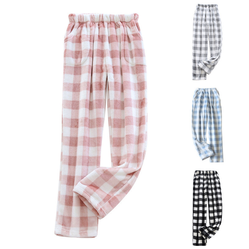 2025 New Cross-Border Amazon European and American Warm Flannel Casual Loose Plush Casual Pants Sleep Pants Lazy Pants 2025 New Cross-Border Amazon European and American Warm Flannel Casual Loose Plush Casual Pants Sleep Pants Lazy Pants