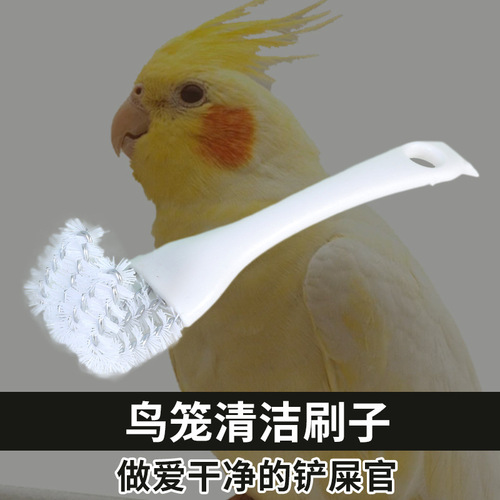 Birdcage cleaning brush, feces removal shovel, multifunctional parrot cage cleaning tool, cleaning and wiping supplies for birdcages