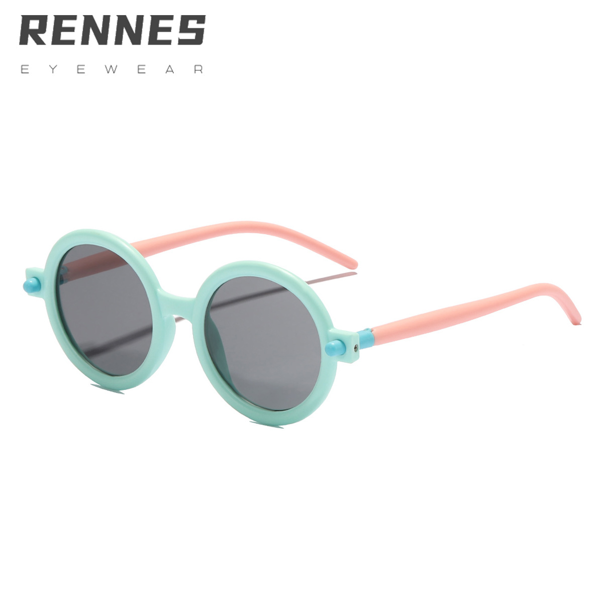 Nuevo europeo y americano personalizado gafas de sol para niños marco redondo contraste color ins estilo gafas de sol para niños gafas de protección solar UV400 gafas