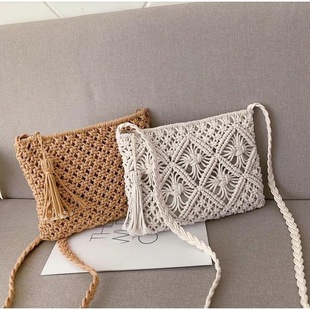 Straw capacious woven fashionable beach one-shoulder bag one shoulder, shoulder bag, western style