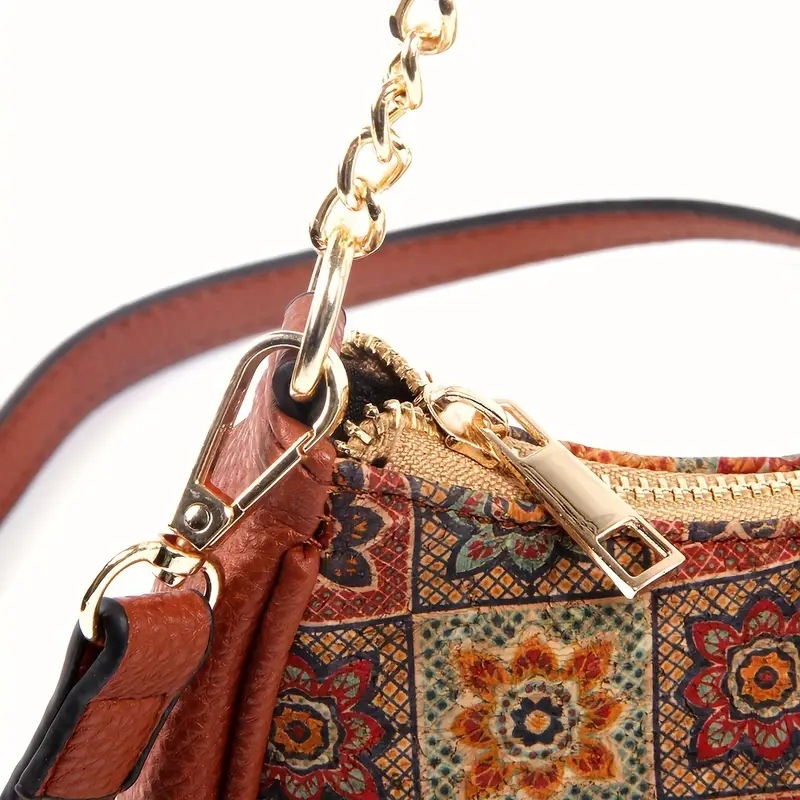 2024 Lingge Printed Art Handbag, Elegant Underarm Bag, Fashionable, Simple, and High Grade Single Shoulder Bag Bottom PU_voghion.com