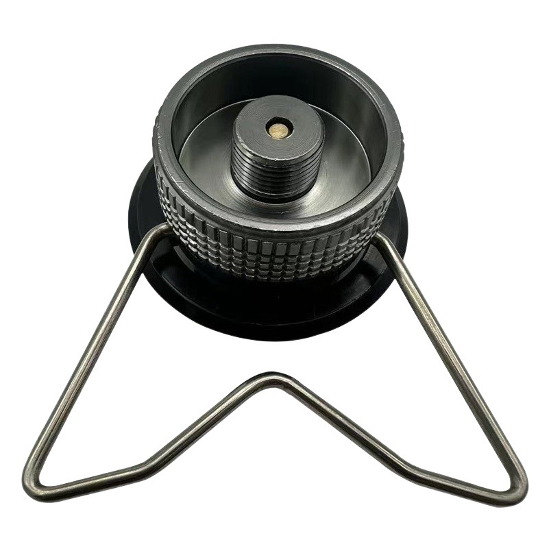 Card type gas tank adapter with bracket converter long gas tank adapter camping stove head adapter bracket conversion