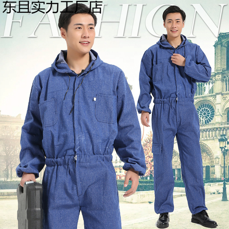 ワンピースデニムオーバーオール、通気性スーツ、作業服、男女溶接、自動車修理、スプレー塗装機、修理労働保護服、防塵服|undefined