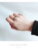 Fashionable ring for beloved suitable for men and women, Korean style, simple and elegant design