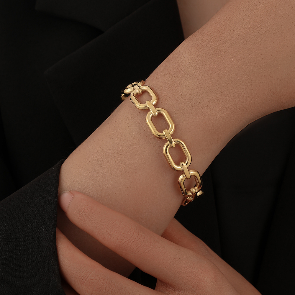 Style Simple Géométrique Œil Acier Inoxydable Placage Bracelet 1 Pièce display picture 10