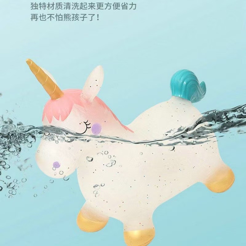 Children's Inflatable Toy Unicorn Horse Riding Mount Jumping Horse Inflatable Horse Pvc Enlarged and Thickened Pony Wholesale