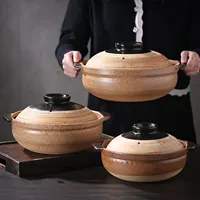 Керамический суповой горшок из глины в японском стиле, устойчивый к высоким температурам, глиняный горшок для риса, горячий горшок, заваривание чая, керамический горшок, глиняный горшок.