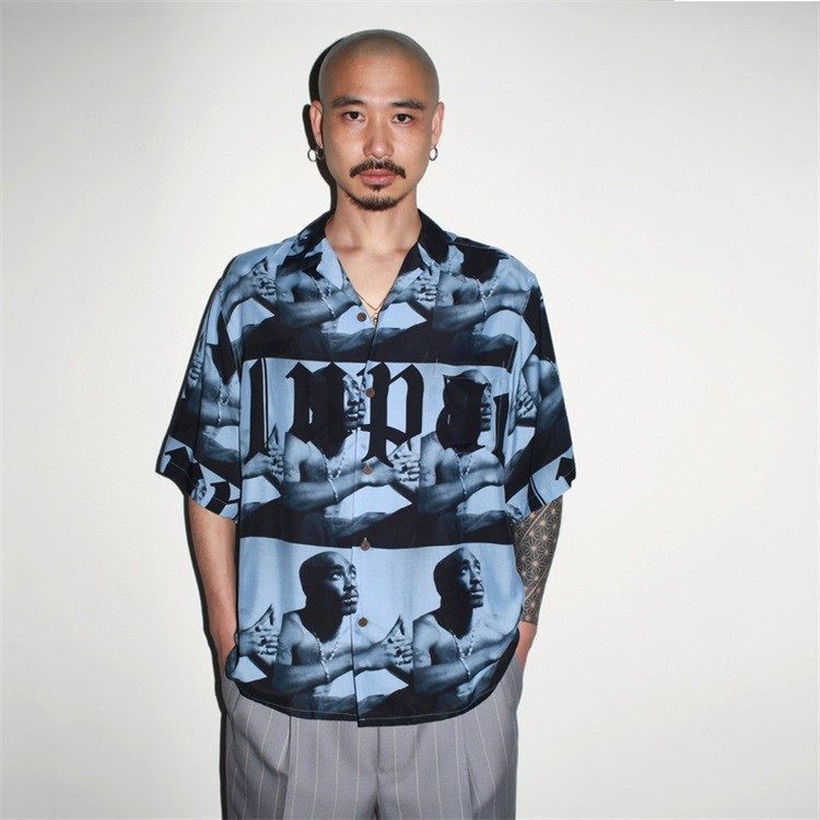 Wackomaria 23Ss New 2Pac Series Five-Pattern Full-Print Hawaiian Hawaiian Short-Sleeved Shirt Wackomaria 23Ss New 2Pac Series Five-Pattern Full-Print Hawaiian Hawaiian Short-Sleeved Shirt