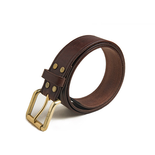 Madden workwear American retro top-layer vegetable tanned cowhide belt brass single-pin buckle tough guy trousers belt for men