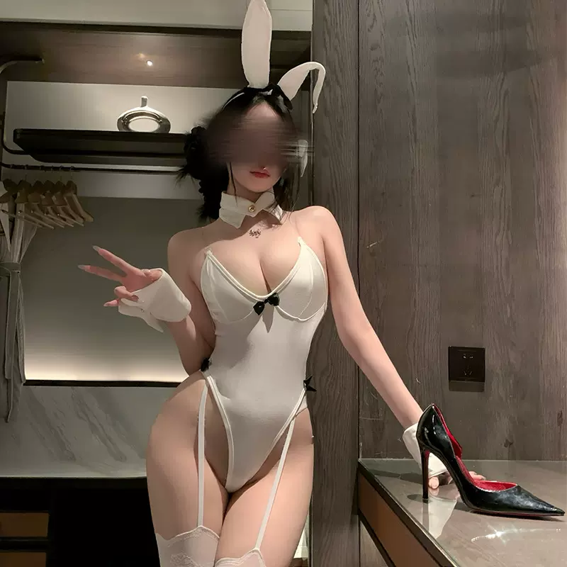 推倒兔兔*纯欲甜美cosplay兔女郎连体衣绑带qqny内衣情趣套装女
