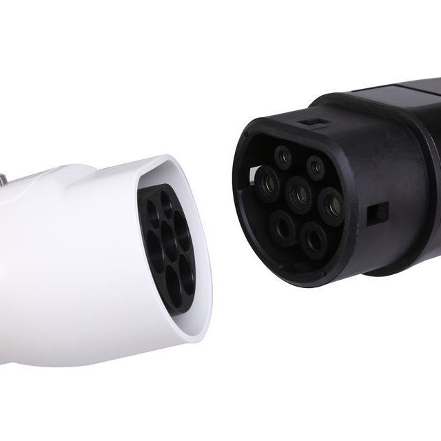 欧转国新能源电动汽车适配器 type2 to GBT 32A三相转接头