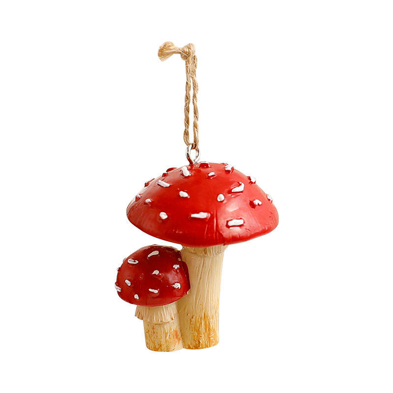 Mushroom Christmas Ornaments Set – 12-Pack Whimsical Holiday Decor For Tree & Home (Wooden Painted Mini Mushrooms With Hooks, Rustic Cottage Decor)_voghion.com