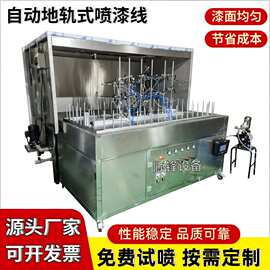 环型迷你地轨线小型自动喷漆机油漆烘烤一体喷涂机一涂一烤喷漆线