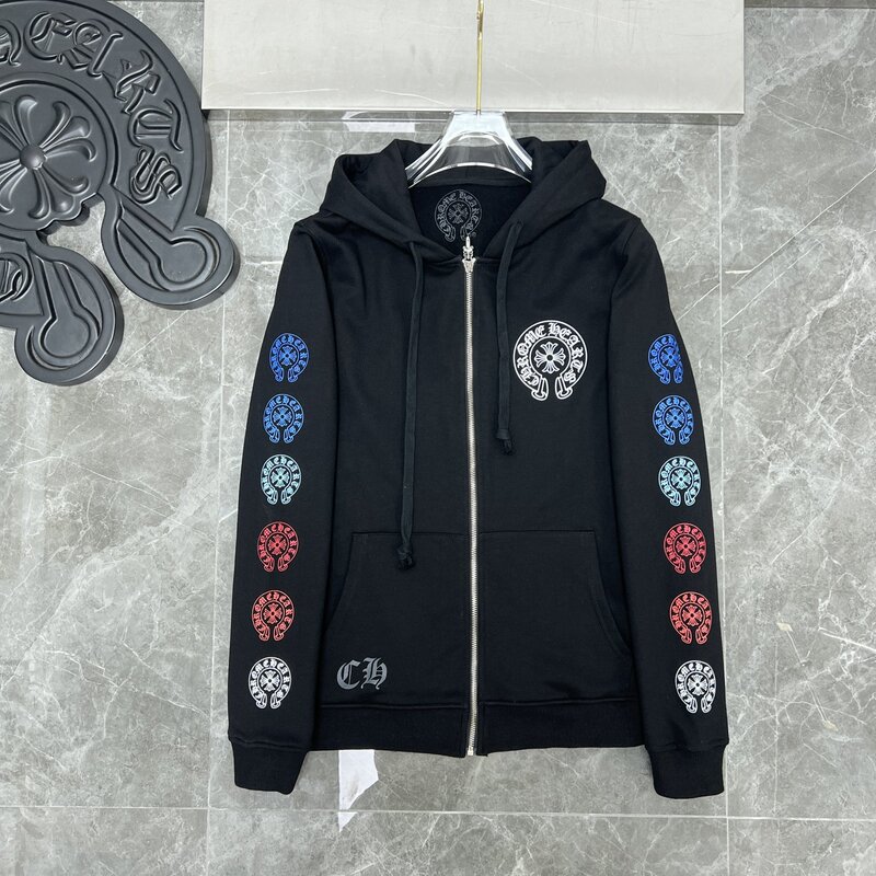 Chrome Heart Hoodie 克罗伈十字架连帽卫衣跨境宽松男女拉链帽衫|undefined