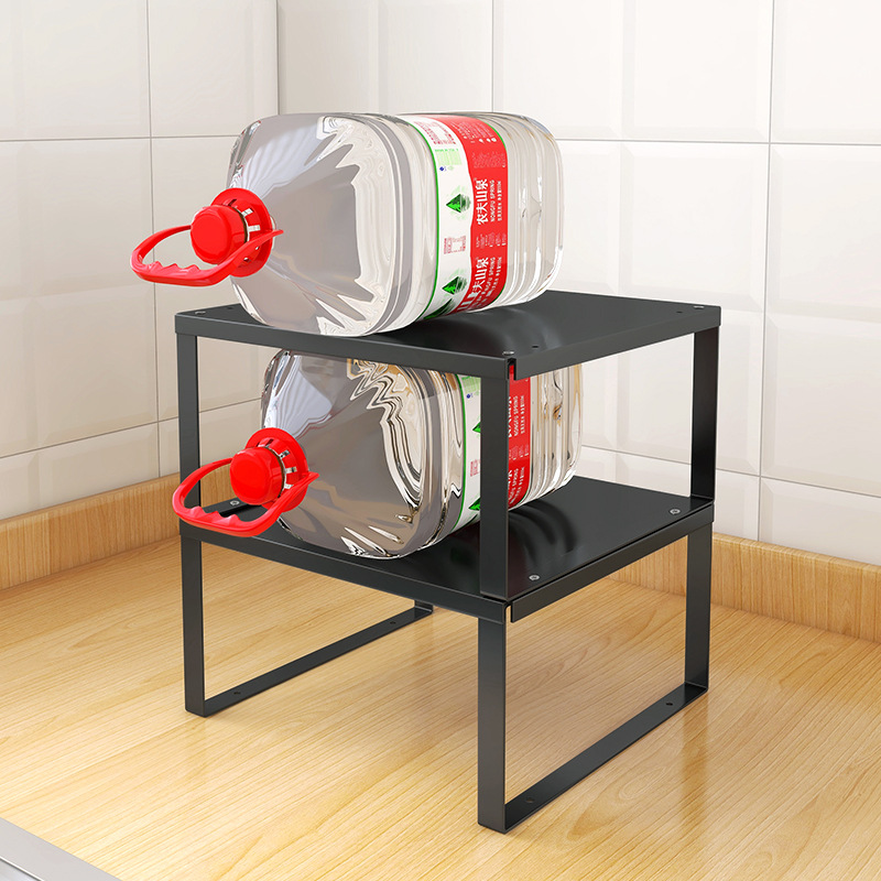 Simple mesa de cocina estante de almacenamiento en capas estante de almacenamiento de escritorio gabinete de almacenamiento compartimiento interior de una sola capa estante de la olla